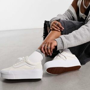 Vans Old Skool Stackform sneakers in off white marshmallow size M 4.5 / W 6